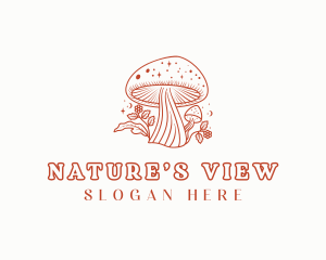 Natural Herbal Mushroom logo design