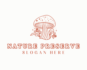 Natural Herbal Mushroom logo design