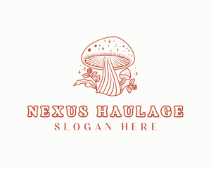 Natural Herbal Mushroom logo design