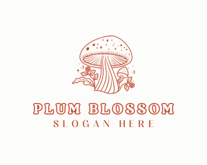 Natural Herbal Mushroom logo design