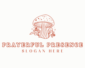 Natural Herbal Mushroom logo design