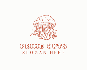 Natural Herbal Mushroom logo design