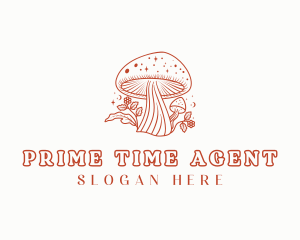 Natural Herbal Mushroom logo design