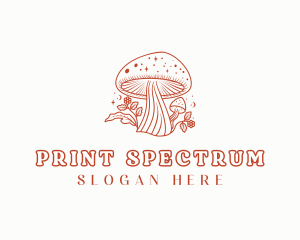 Natural Herbal Mushroom logo design