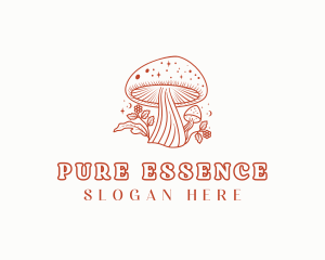 Natural Herbal Mushroom logo design