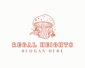 Natural Herbal Mushroom logo design