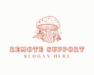 Natural Herbal Mushroom logo design