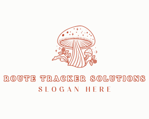 Natural Herbal Mushroom logo design