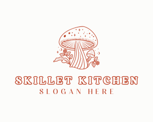 Natural Herbal Mushroom logo design