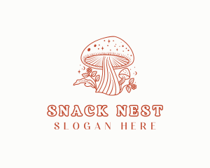 Natural Herbal Mushroom logo design