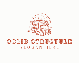 Natural Herbal Mushroom logo design