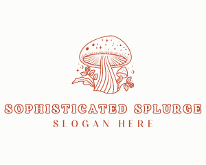 Natural Herbal Mushroom logo design