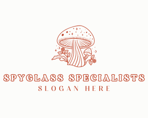 Natural Herbal Mushroom logo design