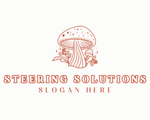 Natural Herbal Mushroom logo design