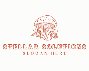 Natural Herbal Mushroom logo design