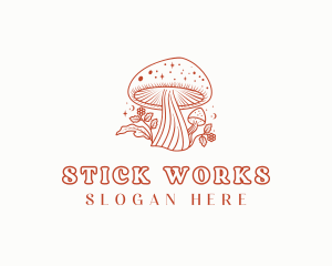 Natural Herbal Mushroom logo design