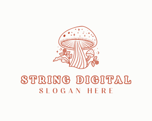 Natural Herbal Mushroom logo design