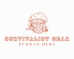 Natural Herbal Mushroom logo design