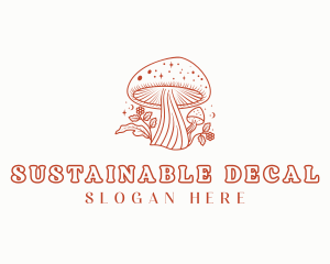 Natural Herbal Mushroom logo design