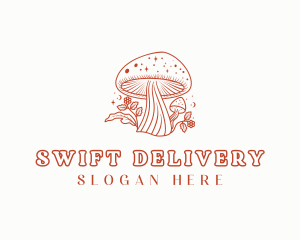 Natural Herbal Mushroom logo design