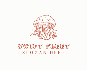 Natural Herbal Mushroom logo design