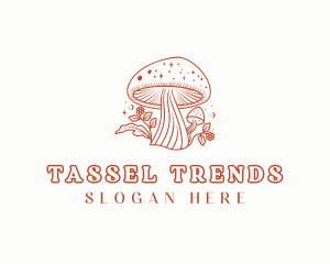 Natural Herbal Mushroom logo design