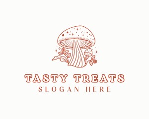 Natural Herbal Mushroom logo design