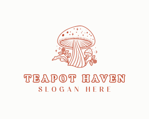 Natural Herbal Mushroom logo design