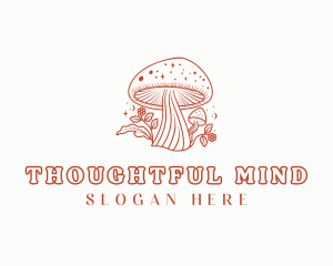 Natural Herbal Mushroom logo design