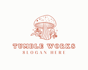 Natural Herbal Mushroom logo design