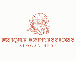 Natural Herbal Mushroom logo design