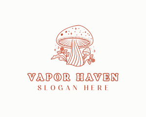 Natural Herbal Mushroom logo design