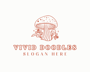 Natural Herbal Mushroom logo design