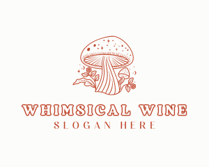 Natural Herbal Mushroom logo design