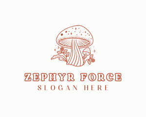 Natural Herbal Mushroom logo design