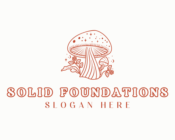 Mushroom logo example 1