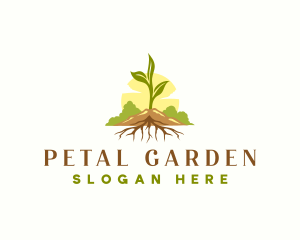 Plant Root Botanical logo design