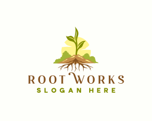 Plant Root Botanical logo