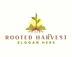 Plant Root Botanical logo design