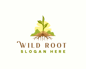 Plant Root Botanical logo design