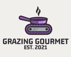 Cooking Pan Machine logo design