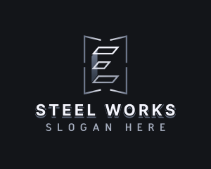 Industrial Steel Fabrication Letter E logo