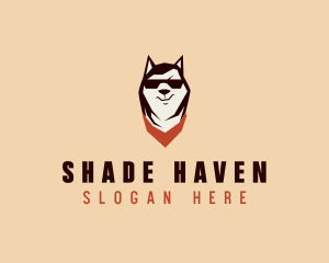 Husky Dog Grooming logo design