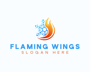 Cooling Fire Ice logo design