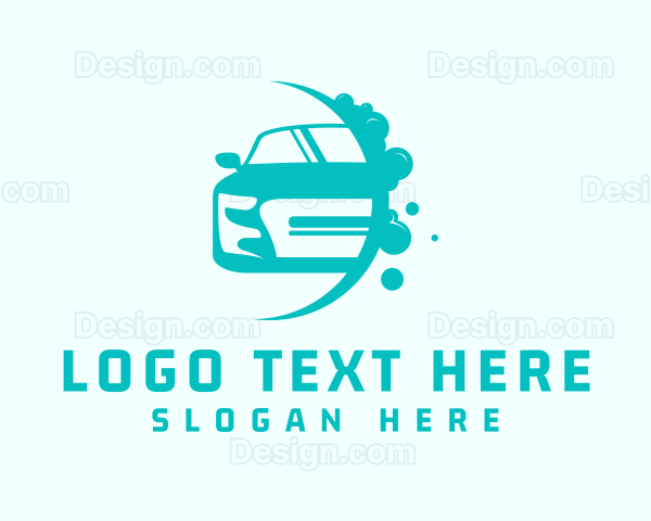 Sedan Car Wash Cleaning Logo