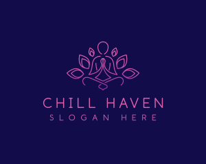 Lotus Yoga Relaxation logo design