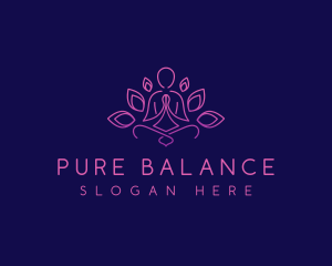 Lotus Yoga Relaxation logo design