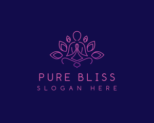 Lotus Yoga Relaxation logo design