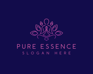 Lotus Yoga Relaxation logo design