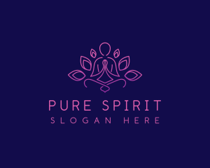 Lotus Yoga Relaxation logo design